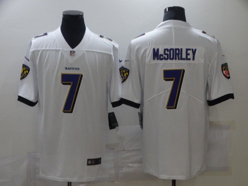 Men Baltimore Ravens #7 Mcsorley White Nike Limited Vapor Untouchable NFL Jerseys